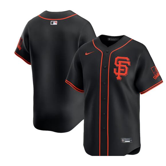 NWT Men's San Francisco Giants Nike Alternate Team Jersey - Black Size M